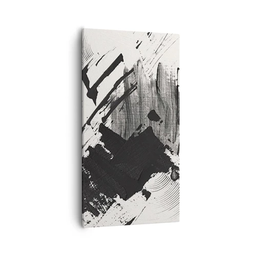 Impression sur toile - Image sur toile - Abstraction – expression du noir - 55x100 cm