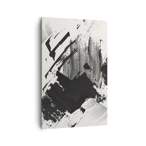 Impression sur toile - Image sur toile - Abstraction – expression du noir - 80x120 cm