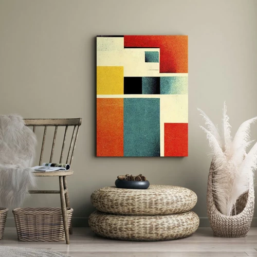 Impression sur toile - Image sur toile - Abstraction géométrique – bonne énergie - 55x100 cm