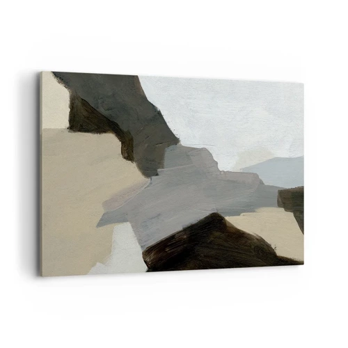 Impression sur toile - Image sur toile - Abstraction : le carrefour du gris - 100x70 cm