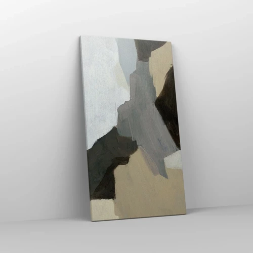 Impression sur toile - Image sur toile - Abstraction : le carrefour du gris - 45x80 cm