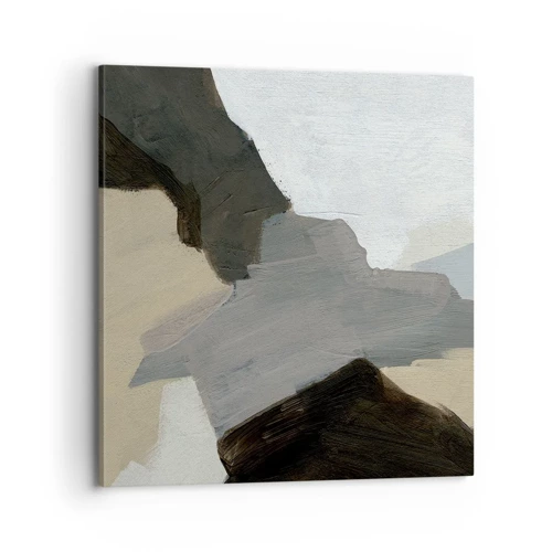 Impression sur toile - Image sur toile - Abstraction : le carrefour du gris - 70x70 cm