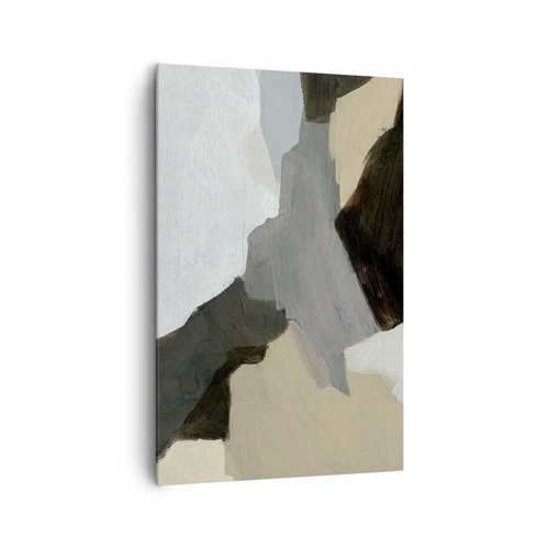 Impression sur toile - Image sur toile - Abstraction : le carrefour du gris - 80x120 cm
