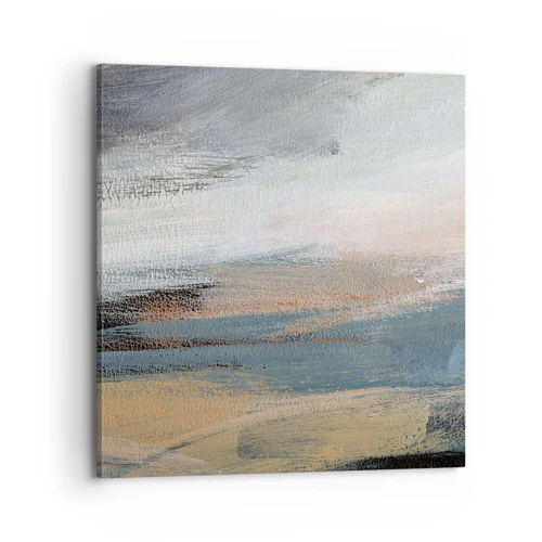 Impression sur toile - Image sur toile - Abstraction : paysage nordique - 70x70 cm