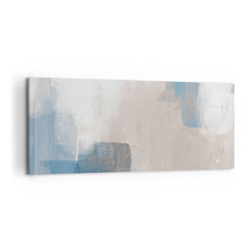 Impression sur toile - Image sur toile - Abstraction rose derrière un rideau de bleu - 120x50 cm