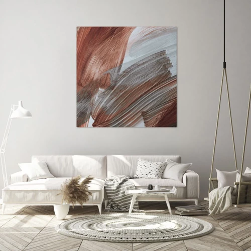 Impression sur toile - Image sur toile - Abstraction venteuse et automnale - 70x70 cm