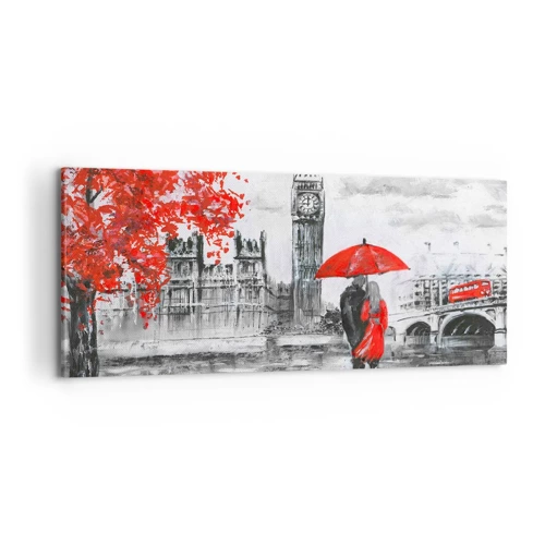 Impression sur toile - Image sur toile - Amoureux de Londres - 100x40 cm