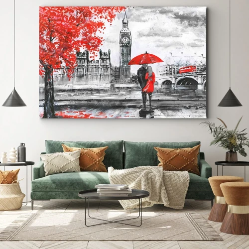 Impression sur toile - Image sur toile - Amoureux de Londres - 100x70 cm