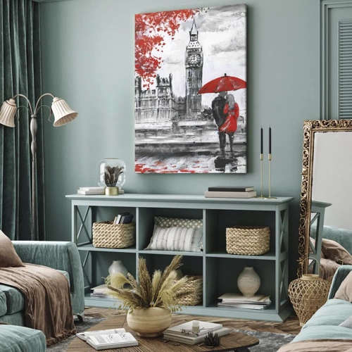 Impression sur toile - Image sur toile - Amoureux de Londres - 50x70 cm