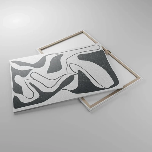 Impression sur toile - Image sur toile - Amusement de labyrinthe abstrait - 100x70 cm