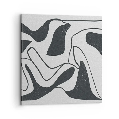 Impression sur toile - Image sur toile - Amusement de labyrinthe abstrait - 70x70 cm