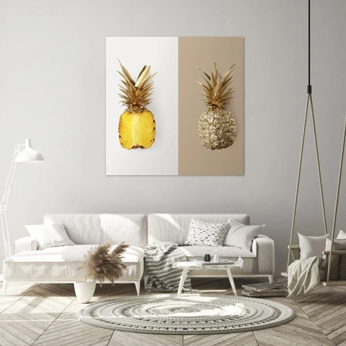 Impression sur toile - Image sur toile - Ananas pour nous - 30x30 cm