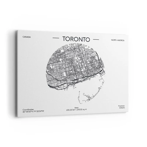 Impression sur toile - Image sur toile - Anatomie de Toronto - 100x70 cm