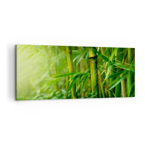 Impression sur toile - Image sur toile - Apprenez à connaître le vert lui-même - 100x40 cm