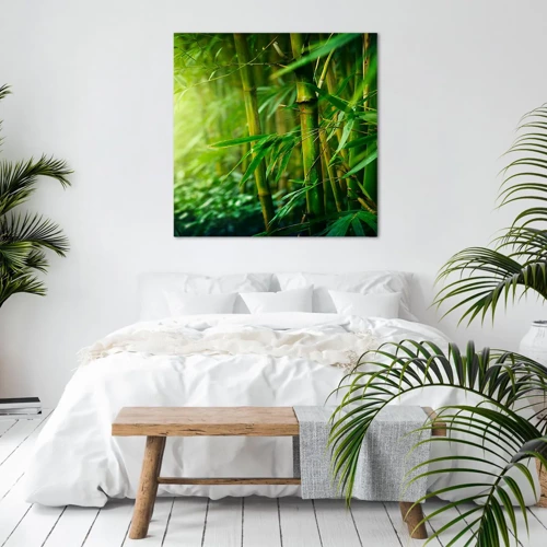 Impression sur toile - Image sur toile - Apprenez à connaître le vert lui-même - 30x30 cm