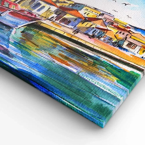 Impression sur toile - Image sur toile - Après-midi arc-en-ciel - 140x50 cm