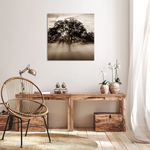 Impression sur toile - Image sur toile - Arbre de bonnes nouvelles - 30x30 cm