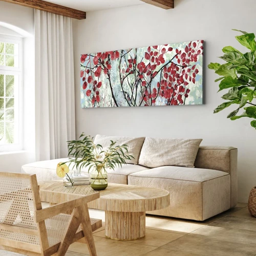 Impression sur toile - Image sur toile - Arbre en écarlate - 100x40 cm