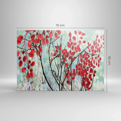 Impression sur toile - Image sur toile - Arbre en écarlate - 70x50 cm