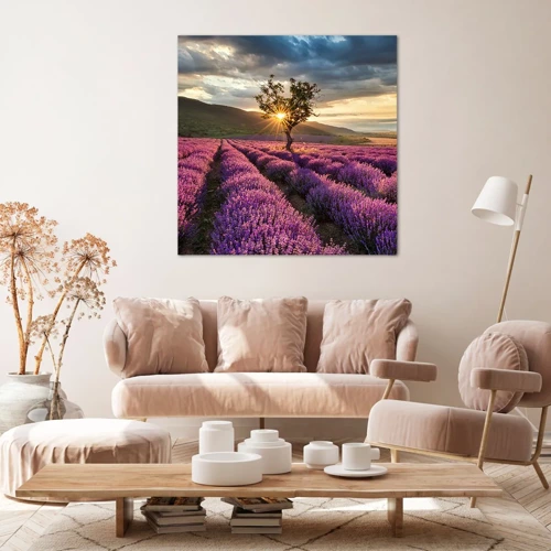 Impression sur toile - Image sur toile - Arôme de couleur lilas - 30x30 cm
