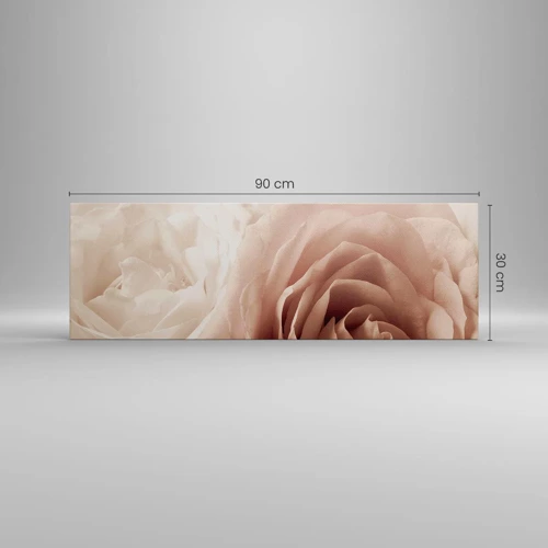 Impression sur toile - Image sur toile - Au coeur d'ue la rose - 90x30 cm