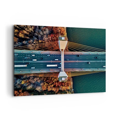 Impression sur toile - Image sur toile - Au dessus de l'eau et de la forêt - 120x80 cm