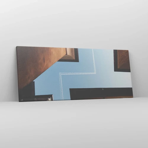 Impression sur toile - Image sur toile - Au-dessus du labyrinthe de la ville - 120x50 cm