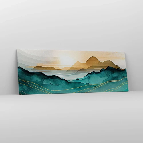 Impression sur toile - Image sur toile - Au frontière de l’abstraction – paysage - 140x50 cm