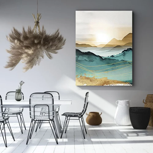 Impression sur toile - Image sur toile - Au frontière de l’abstraction – paysage - 55x100 cm