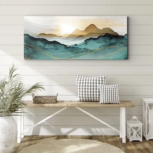 Impression sur toile - Image sur toile - Au frontière de l’abstraction – paysage - 90x30 cm