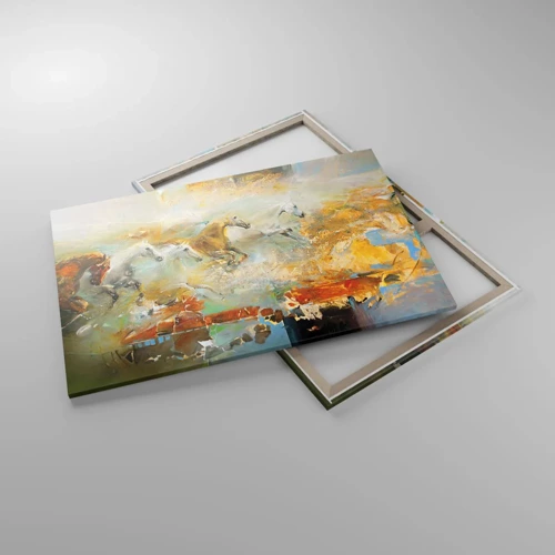 Impression sur toile - Image sur toile - Au galop vers la lumière - 120x80 cm