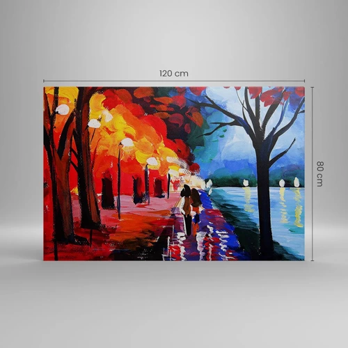 Impression sur toile - Image sur toile - Automne flamboyant dans le parc - 120x80 cm