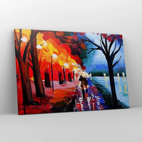 Impression sur toile - Image sur toile - Automne flamboyant dans le parc - 120x80 cm