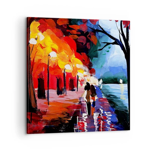 Impression sur toile - Image sur toile - Automne flamboyant dans le parc - 60x60 cm