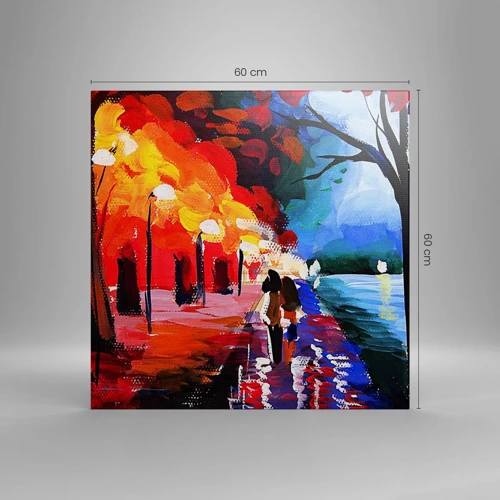 Impression sur toile - Image sur toile - Automne flamboyant dans le parc - 60x60 cm