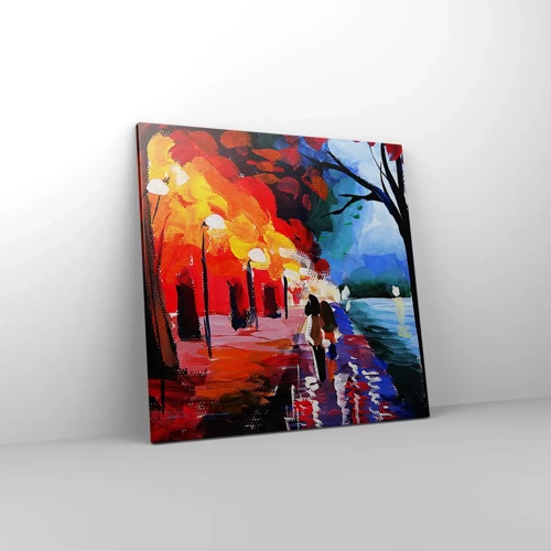 Impression sur toile - Image sur toile - Automne flamboyant dans le parc - 60x60 cm