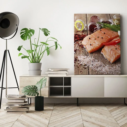 Impression sur toile - Image sur toile - Aventure norvégienne dans la cuisine - 55x100 cm