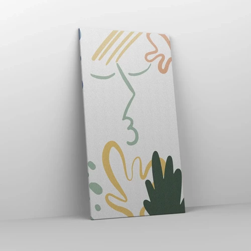 Impression sur toile - Image sur toile - Baiser de fleurs - 65x120 cm