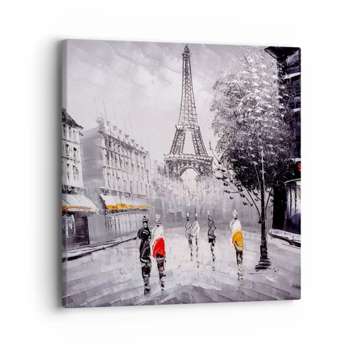 Impression sur toile - Image sur toile - Balade parisienne - 40x40 cm