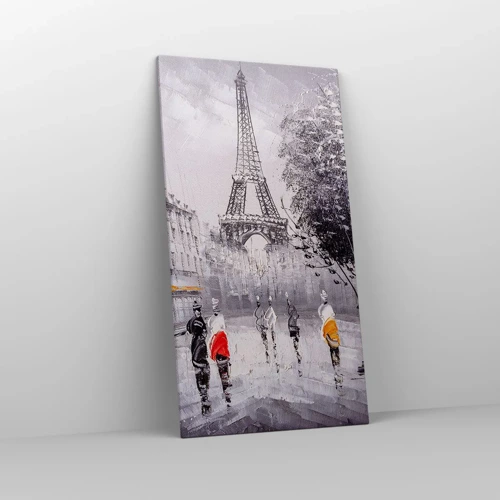 Impression sur toile - Image sur toile - Balade parisienne - 65x120 cm