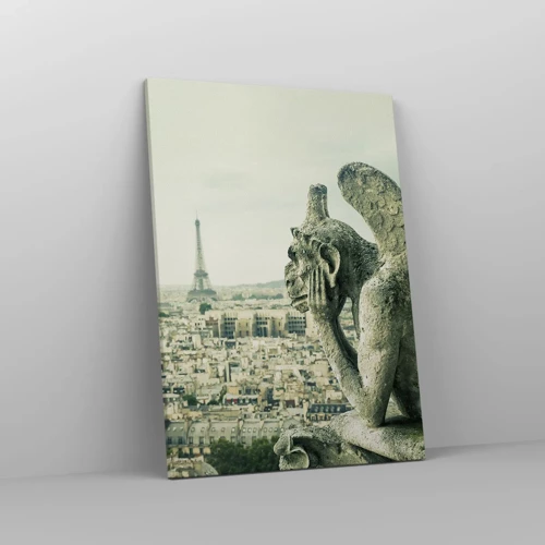 Impression sur toile - Image sur toile - Bavardage parisien - 50x70 cm