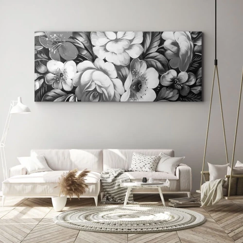 Impression sur toile - Image sur toile - Belle même en gris - 100x40 cm