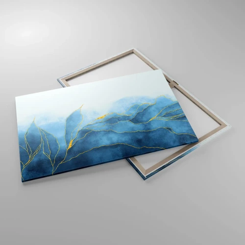 Impression sur toile - Image sur toile - Bleu doré - 100x70 cm