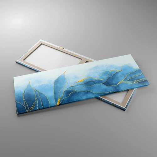 Impression sur toile - Image sur toile - Bleu doré - 140x50 cm
