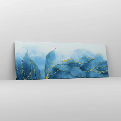 Impression sur toile - Image sur toile - Bleu doré - 140x50 cm