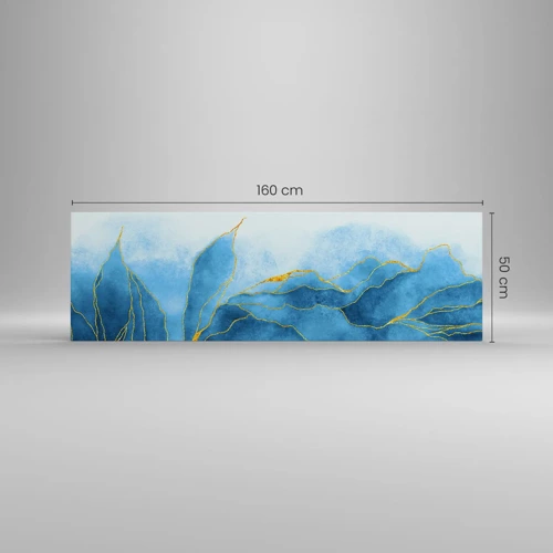Impression sur toile - Image sur toile - Bleu doré - 160x50 cm