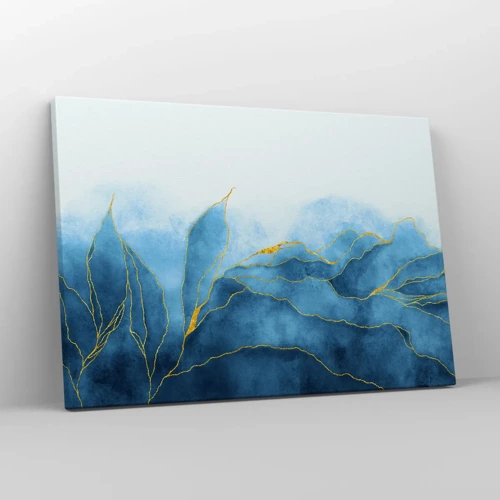 Impression sur toile - Image sur toile - Bleu doré - 70x50 cm