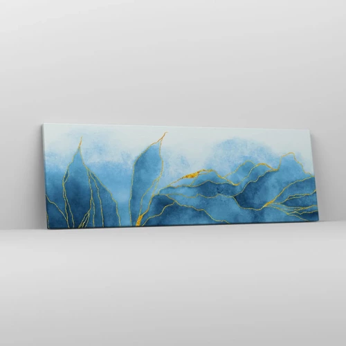 Impression sur toile - Image sur toile - Bleu doré - 90x30 cm