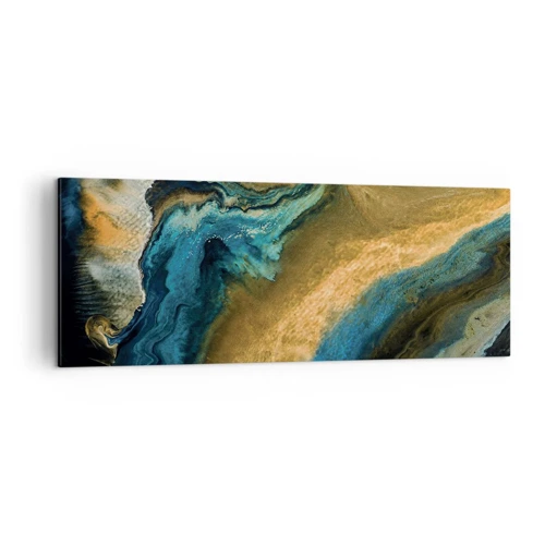 Impression sur toile - Image sur toile - Bleu - jaune - influences mutuelles - 140x50 cm