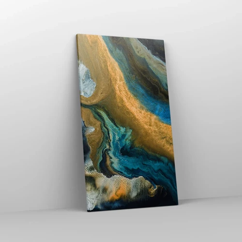 Impression sur toile - Image sur toile - Bleu - jaune - influences mutuelles - 45x80 cm